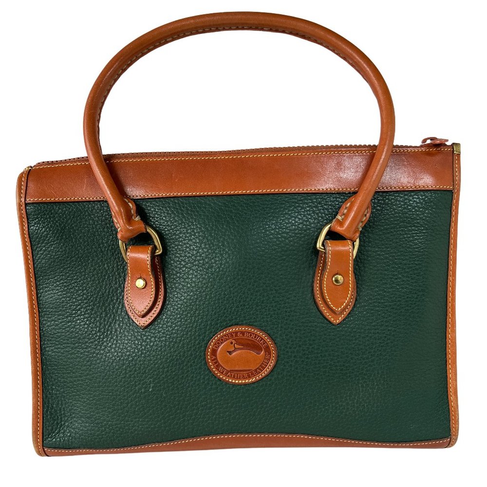Dooney & Bourke Green and Brown Shoulder Bag